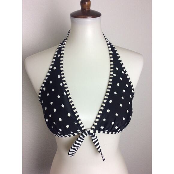 Relax Tommy Bahama Bikini Top Polka Dot Striped Swimwear - Picture 1 of 6